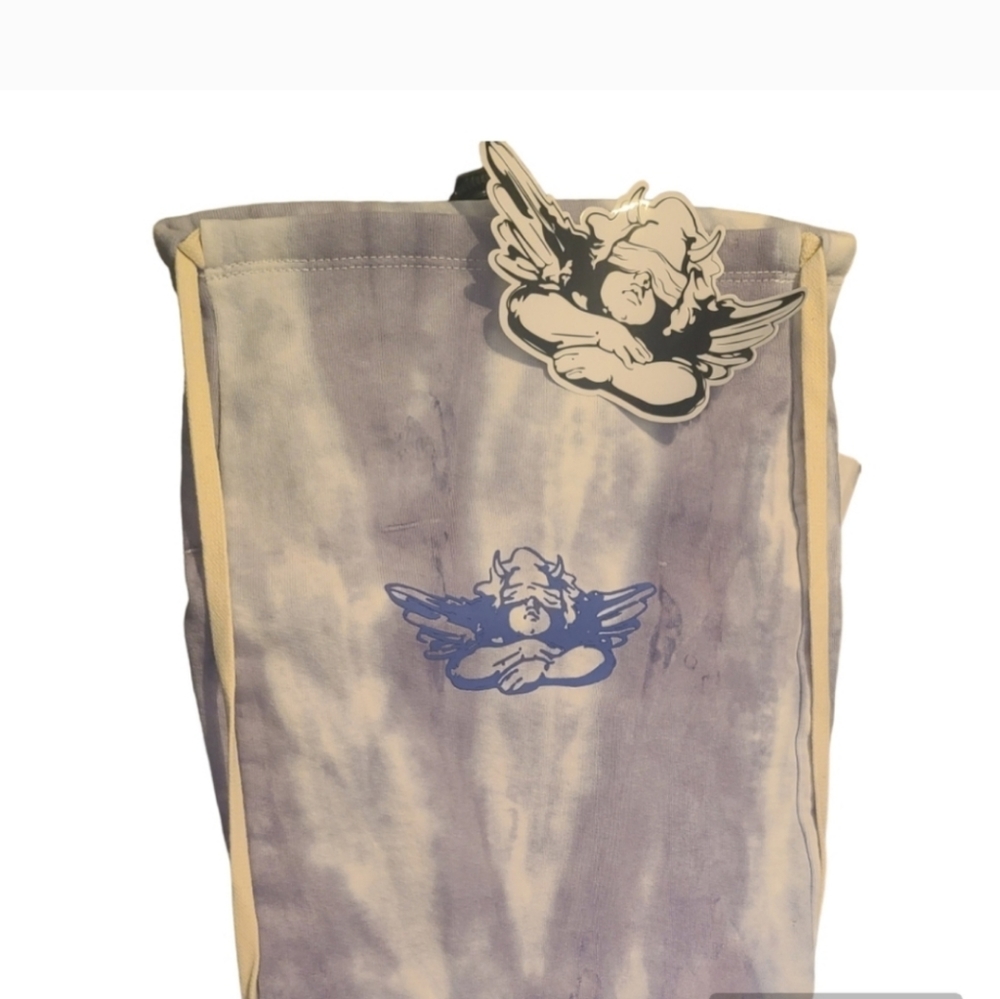 NWT Boys Lie purple tie dye drawstring bag with sticker - Picture 3 of 6